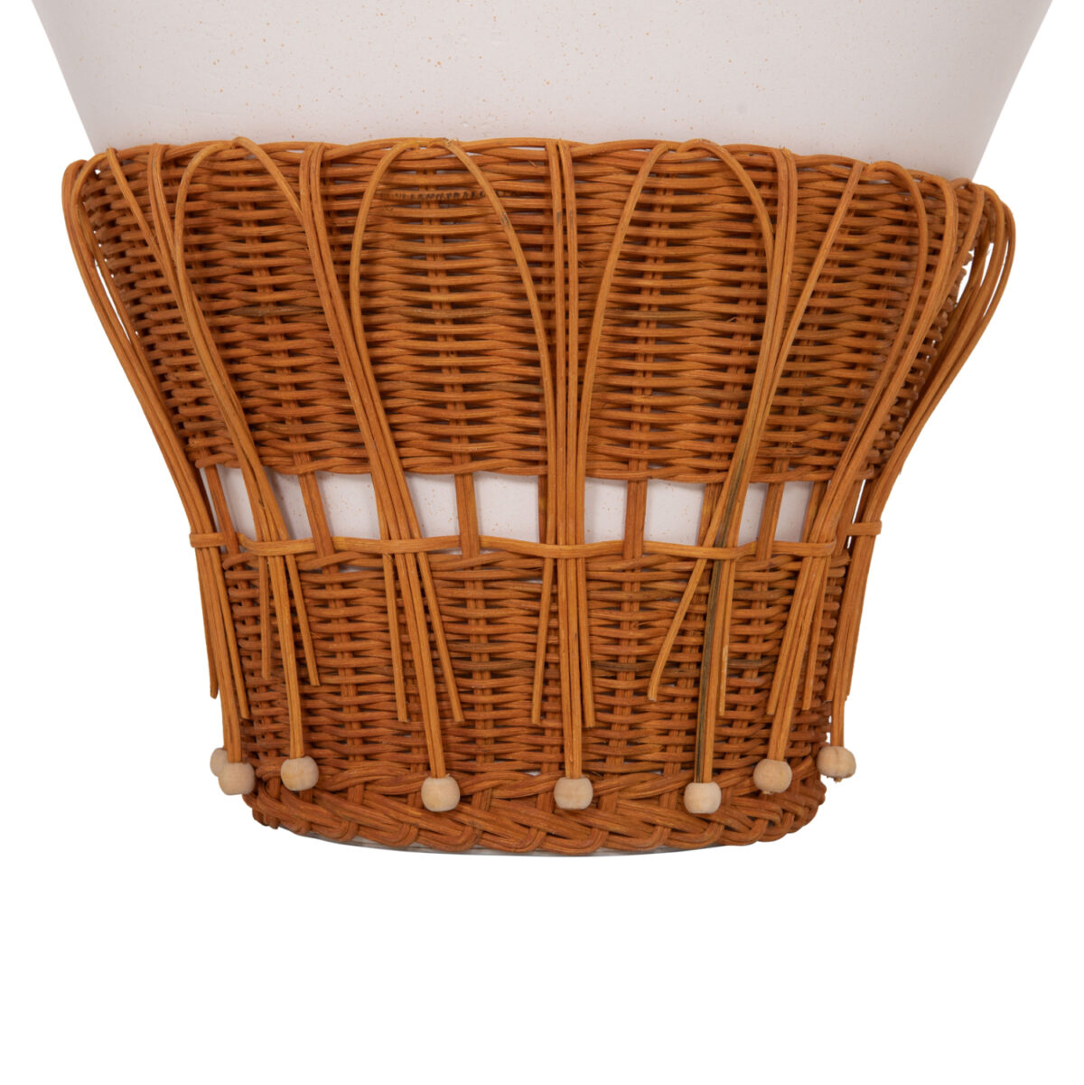 ΤΡΑΠΕΖΙ ΒΟΗΘΗΤΙΚΟ PERRAL LH10.18164.02S FIBER CEMENT ΛΕΥΚΟ-ΦΥΣΙΚΟ RATTAN--Φ42x36Υεκ - Image 5