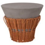 ΤΡΑΠΕΖΙ ΒΟΗΘΗΤΙΚΟ PERRAL LH10.18164.03S FIBER CEMENT ΓΚΡΙ-ΦΥΣΙΚΟ RATTAN--Φ42x36Υεκ