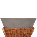 ΤΡΑΠΕΖΙ ΒΟΗΘΗΤΙΚΟ PERRAL LH10.18164.03S FIBER CEMENT ΓΚΡΙ-ΦΥΣΙΚΟ RATTAN--Φ42x36Υεκ - Image 4