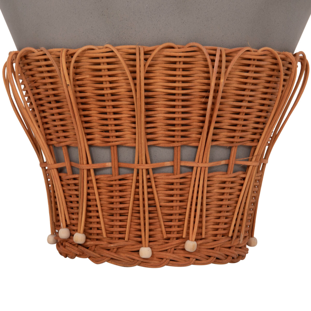 ΤΡΑΠΕΖΙ ΒΟΗΘΗΤΙΚΟ PERRAL LH10.18164.03S FIBER CEMENT ΓΚΡΙ-ΦΥΣΙΚΟ RATTAN--Φ42x36Υεκ - Image 5