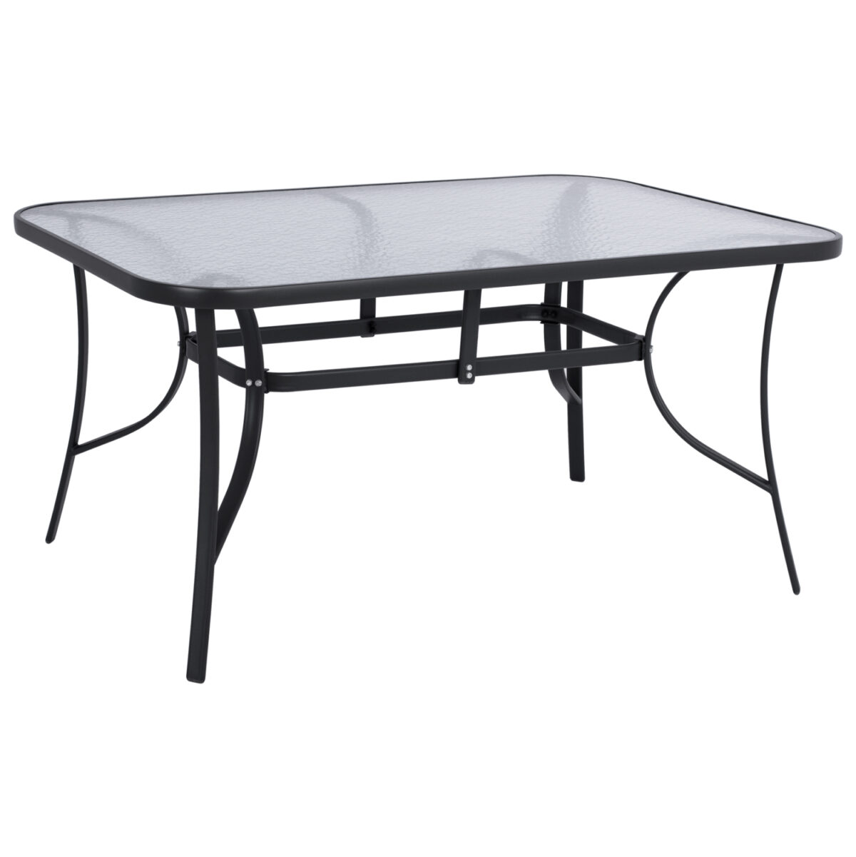 ΤΡΑΠΕΖΙ BRUNO 150X90Χ72Υεκ. ΓΚΡΙ ΜΕΤΑΛΛΙΚΟ ΜΕ ΓΥΑΛΙΝΗ ΕΠΙΦΑΝΕΙΑ LH10.5145.01 - Image 1