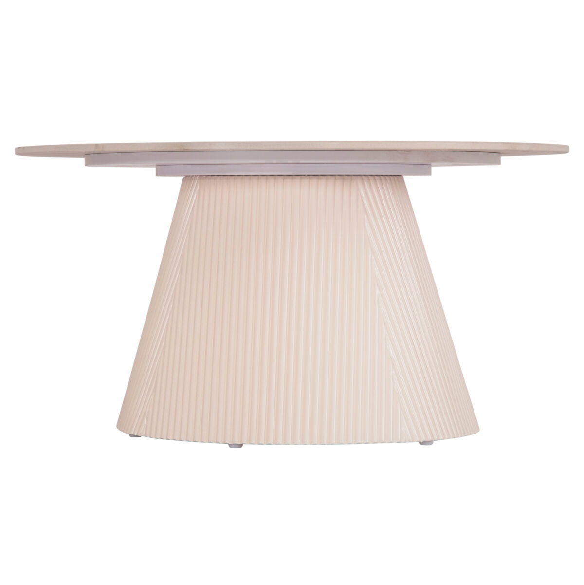 ΤΡΑΠΕΖΙ ΣΑΛΟΝΙΟΥ DUNCAN LH10.18022.02 ΚΕΡΑΜΙΚΟ TOP-MDF ΒΑΣΗ-ΚΡΕΜ ΛΕΥΚΟ Φ80x41Υεκ. - Image 3