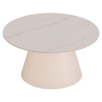 ΤΡΑΠΕΖΙ ΣΑΛΟΝΙΟΥ DUNCAN LH10.18022.02 ΚΕΡΑΜΙΚΟ TOP-MDF ΒΑΣΗ-ΚΡΕΜ ΛΕΥΚΟ Φ80x41Υεκ. - Image 4