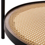 ΤΡΑΠΕΖΙ ΣΑΛΟΝΙΟΥ SEITZ LH10.18030 ΓΥΑΛΙ TOP-ΜΕΤΑΛΛΟ-RATTAN ΣΕ ΦΥΣΙΚΟ Φ80x45Υεκ. - Image 4