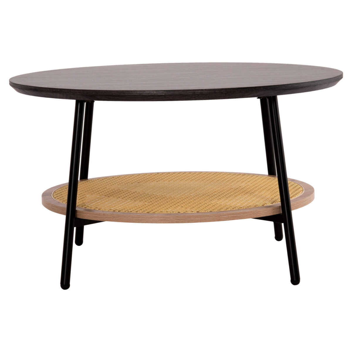 ΤΡΑΠΕΖΙ ΣΑΛΟΝΙΟΥ SEWELL LH10.18033 MDF ΣΕ ZEBRANO-ΜΕΤΑΛΛΙΚΑ ΠΟΔΙΑ-WICKER Φ80x46,5Υεκ. - Image 3