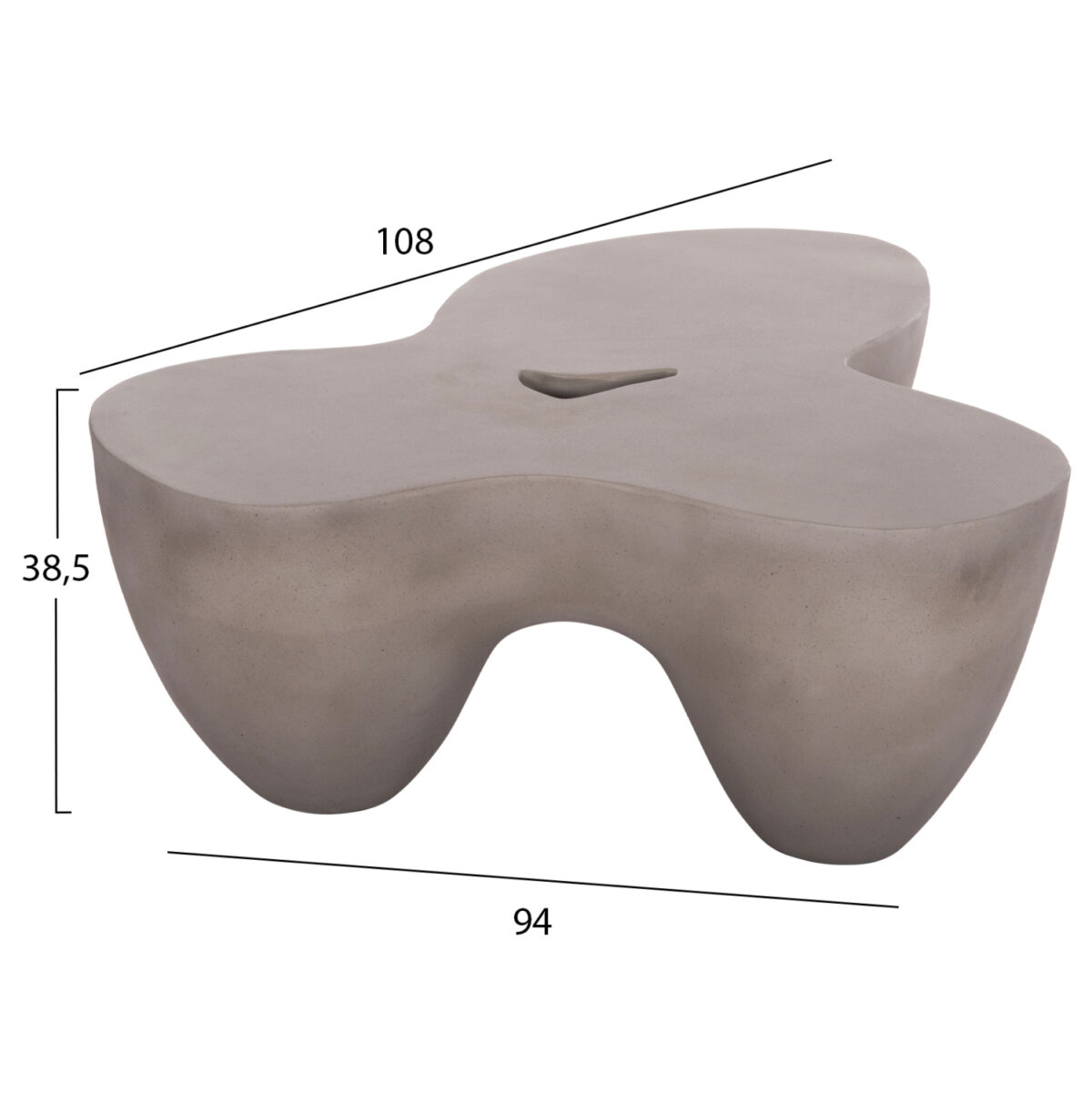 ΤΡΑΠΕΖΙ ΣΑΛΟΝΙΟΥ SALLEN LH10.18161.03 FIBER CEMENT ΣΕ ΓΚΡΙ--108x94x38,5Υεκ. - Image 2