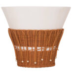 ΤΡΑΠΕΖΙ ΣΑΛΟΝΙΟΥ PERRAL LH10.18164.02L FIBER CEMENT ΛΕΥΚΟ-ΦΥΣΙΚΟ RATTAN--Φ55x45Υεκ - Image 3