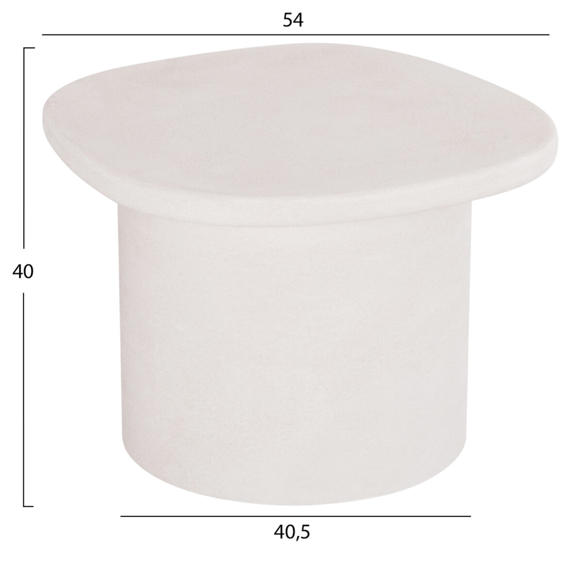 ΤΡΑΠΕΖΙ ΣΑΛΟΝΙΟΥ ΟΒΑΛ ΣΕΙΡΑ SANTORINI LH10.18054 MDF ΣΕ ΥΠΟΛΕΥΚΟ ΧΡΩΜΑ 54x54,5x40Υεκ - Image 2