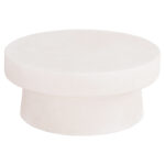 ΤΡΑΠΕΖΙ ΣΑΛΟΝΙΟΥ ΣΤΡΟΓΓΥΛΟ ΣΕΙΡΑ SANTORINI LH10.18050 MDF ΣΕ ΥΠΟΛΕΥΚΟ ΧΡΩΜΑ Φ80x35Υεκ. - Image 4