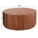 ΤΡΑΠΕΖΙ ΣΑΛΟΝΙΟΥ ΣΤΡΟΓΓΥΛΟ SEDGE LH10.9695 ΜΑΣΙΦ ΑΚΑΚΙΑ-ΦΥΣΙΚΟ ΧΡΩΜΑ Φ90Χ38Υεκ. - Image 2