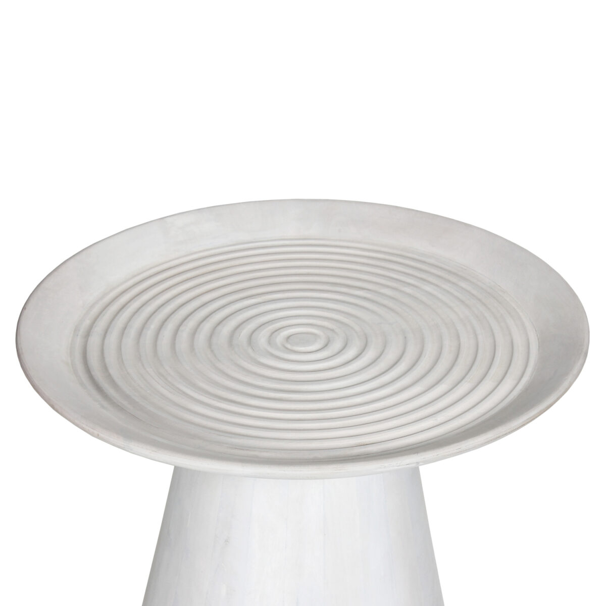 ΤΡΑΠΕΖΙ ΣΑΛΟΝΙΟΥ ΣΤΡΟΓΓΥΛΟ ROSS LH10.9709 ΜΑΣΙΦ ΞΥΛΟ MANGO-ΛΕΥΚΟ Φ60x45Υεκ. - Image 3