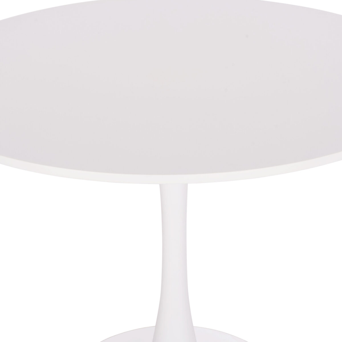 ΤΡΑΠΕΖΙ ΣΤΡΟΓΓΥΛΟ BROLIN LH10.18141.01 MDF TOP-ΒΑΣΗ ΜΕΤΑΛΛΙΚΗ--ΛΕΥΚΟ Φ90x73Υεκ - Image 3