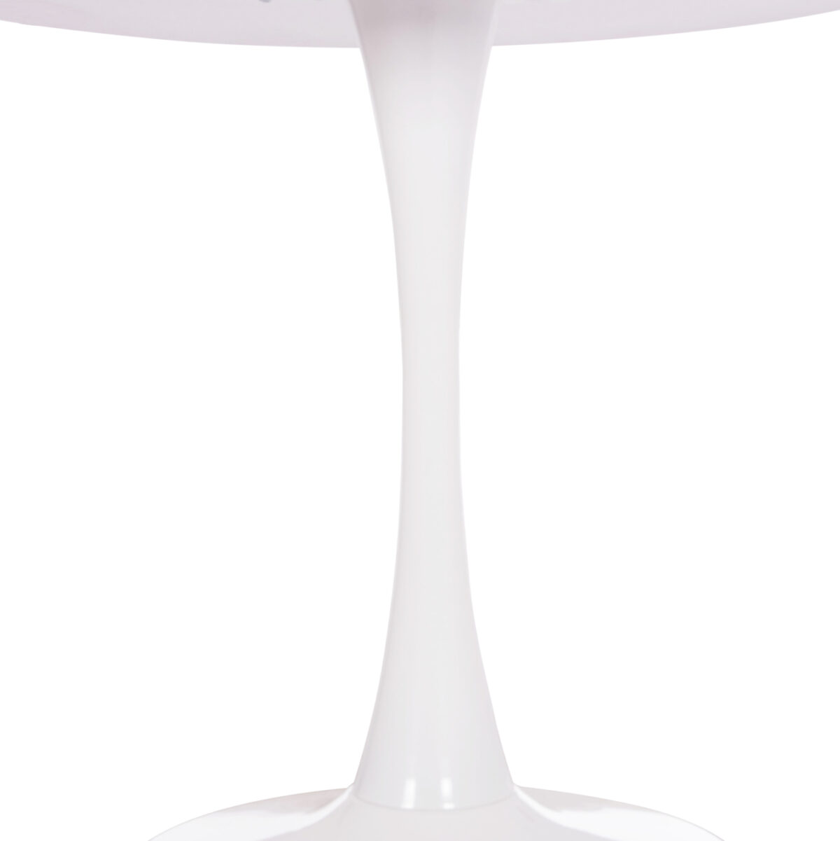 ΤΡΑΠΕΖΙ ΣΤΡΟΓΓΥΛΟ BROLIN LH10.18141.01 MDF TOP-ΒΑΣΗ ΜΕΤΑΛΛΙΚΗ--ΛΕΥΚΟ Φ90x73Υεκ - Image 4