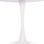 ΤΡΑΠΕΖΙ ΣΤΡΟΓΓΥΛΟ BROLIN LH10.18141.01 MDF TOP-ΒΑΣΗ ΜΕΤΑΛΛΙΚΗ--ΛΕΥΚΟ Φ90x73Υεκ - Image 4