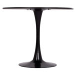 ΤΡΑΠΕΖΙ ΣΤΡΟΓΓΥΛΟ BROLIN LH10.18141.02 MDF TOP-ΒΑΣΗ ΜΕΤΑΛΛΙΚΗ--ΜΑΥΡΟ Φ90x73Υεκ - Image 3