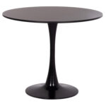 ΤΡΑΠΕΖΙ ΣΤΡΟΓΓΥΛΟ BROLIN LH10.18141.02 MDF TOP-ΒΑΣΗ ΜΕΤΑΛΛΙΚΗ--ΜΑΥΡΟ Φ90x73Υεκ - Image 4