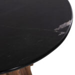 ΤΡΑΠΕΖΙ ΤΡΑΠΕΖΑΡΙΑΣ ΣΤΡΟΓΓΥΛΟ DRAXX LH10.9687 ΜΑΣΙΦ ΞΥΛΟ ΑΚΑΚΙΑΣ-ΕΠΙΦΑΝΕΙΑ ΜΑΥΡΟ ΜΑΡΜΑΡΟ Φ120x76Υεκ - Image 5