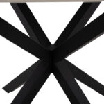 ΤΡΑΠΕΖΙ ΤΡΑΠΕΖΑΡΙΑΣ ΣΤΡΟΓΓΥΛΟ SYNTEC LH10.9309.02 SINTERED STONE ΛΕΥΚΟ ΜΕΤΑΛ.ΠΟΔΙΑ Φ115x75Y εκ. - Image 5