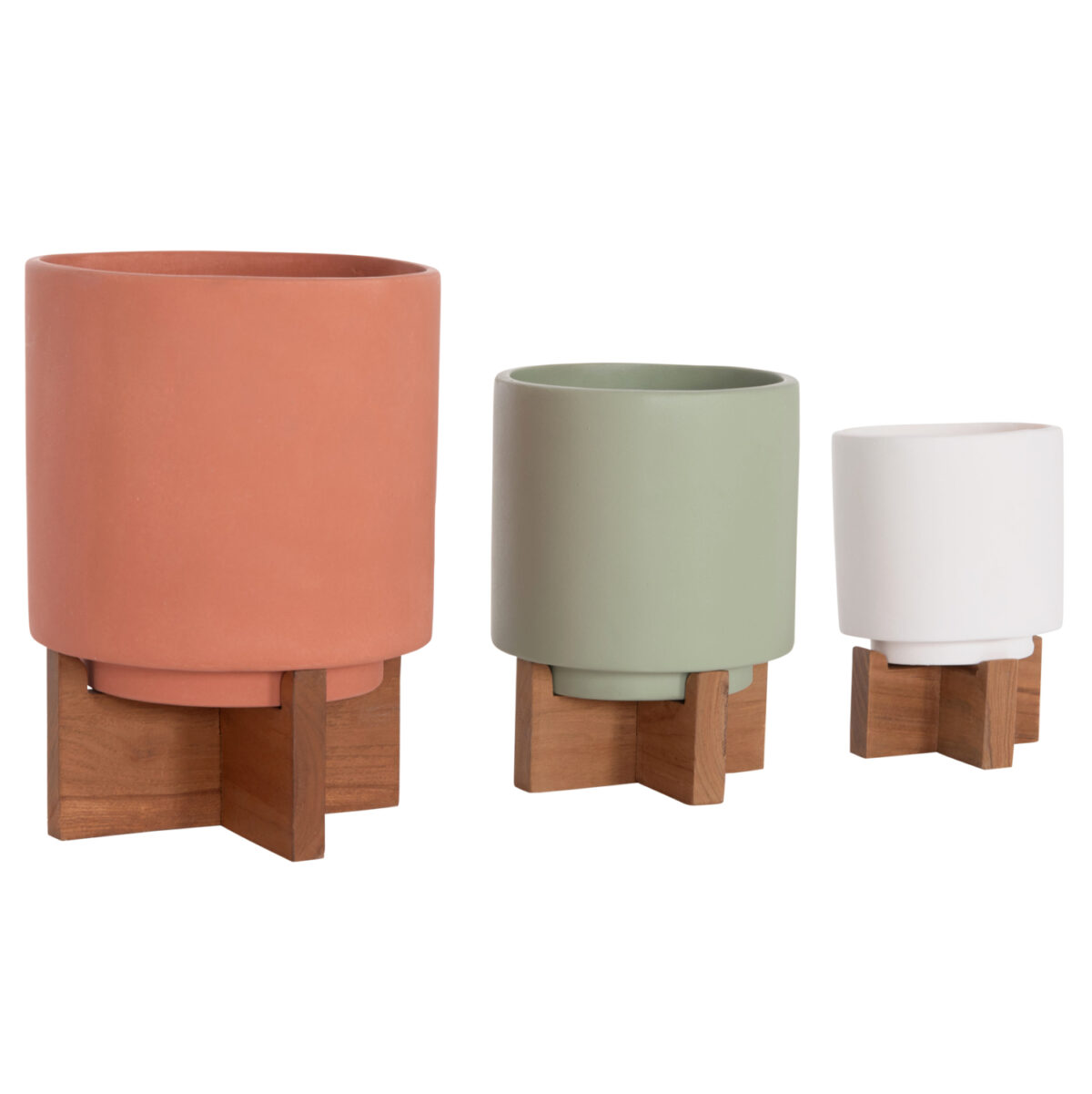 ΣΕΤ 3 ΓΛΑΣΤΡΕΣ ΜΕ TEAK ΒΑΣΕΙΣ TANTI LH10.4685 FIBER CEMENT ΣΕ 3 ΧΡΩΜΑΤΑ - Image 5