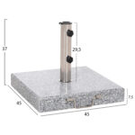 ΒΑΣΗ ΟΜΠΡΕΛΑΣ ΓΡΑΝΙΤΗ 40KG ΜΕ ΧΕΡΟΥΛΙ & ΡΟΔΕΣ LH10.6564--ΣΩΛΗΝΑΣ ΔΙΑΜΕΤΡΟΥ Φ48 - Image 2