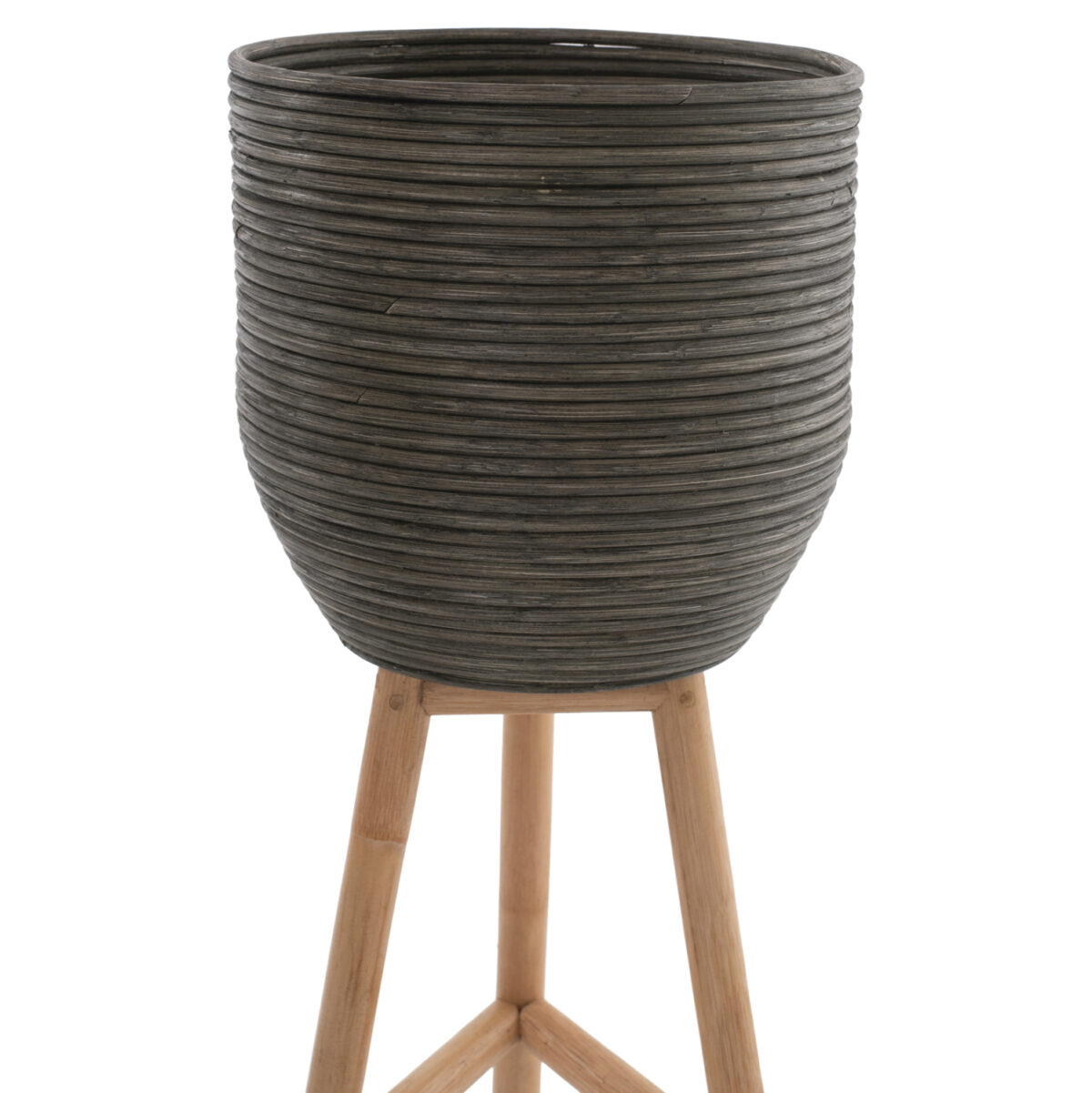 ΓΛΑΣΤΡΑ ΑΠΟ RATTAN ΚΑΙ BAMBOO LH10.7724 36Χ35Χ95Yεκ.ΦΥΣΙΚΟ - ΠΡΑΣΙΝΟ - Image 3