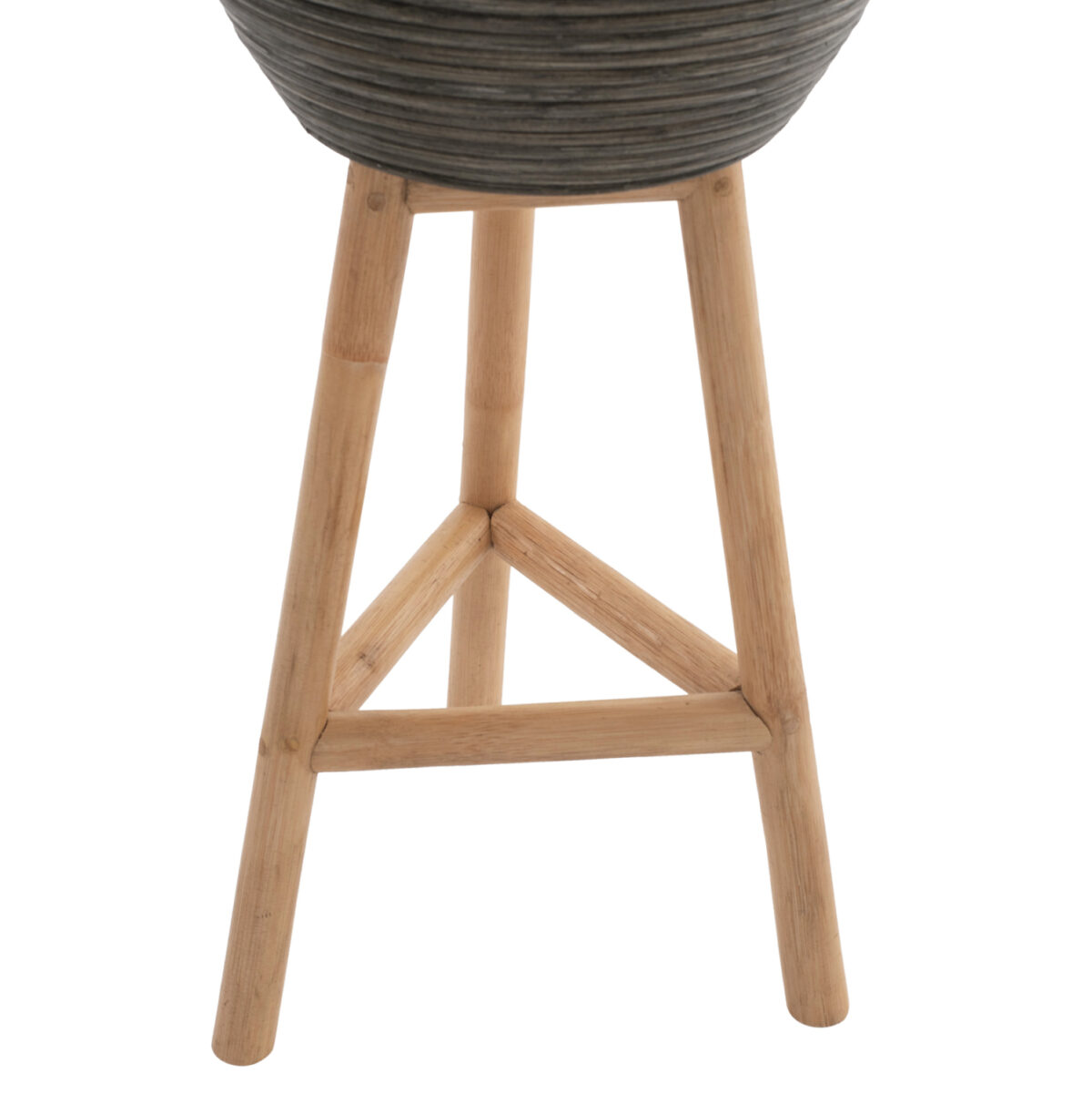 ΓΛΑΣΤΡΑ ΑΠΟ RATTAN ΚΑΙ BAMBOO LH10.7724 36Χ35Χ95Yεκ.ΦΥΣΙΚΟ - ΠΡΑΣΙΝΟ - Image 4