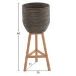 ΓΛΑΣΤΡΑ ΑΠΟ RATTAN ΚΑΙ BAMBOO LH10.7815 31x30x80Yεκ. ΦΥΣΙΚΟ - ΠΡΑΣΙΝΟ - Image 2