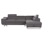 ΓΩΝΙΑΚΟΣ ΚΑΝΑΠΕΣ-ΚΡΕΒΑΤΙ ΜΕ ΑΠΟΘ.ΧΩΡΟ ENCORE LH10.3301.01R ΓΚΡΙ ΥΦΑΣΜΑ 285x205x90Υεκ. - Image 4