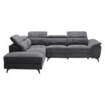 ΚΑΝΑΠΕΣ ΑΡΙΣΤΕΡΗ ΓΩΝΙΑ-ΑΝΑΚΛΙΣΗ & ΑΠΟΘ.ΧΩΡΟΣ-RESTRO LH10.3339.01L ΓΚΡΙ ΥΦΑΣΜΑ 284x224x76Υεκ - Image 4