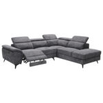 ΚΑΝΑΠΕΣ ΔΕΞΙΑ ΓΩΝΙΑ-ΑΝΑΚΛΙΣΗ & ΑΠΟΘ.ΧΩΡΟΣ-RESTRO LH10.3339.01R ΓΚΡΙ ΥΦΑΣΜΑ 290x220x80Υεκ