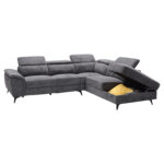 ΚΑΝΑΠΕΣ ΔΕΞΙΑ ΓΩΝΙΑ-ΑΝΑΚΛΙΣΗ & ΑΠΟΘ.ΧΩΡΟΣ-RESTRO LH10.3339.01R ΓΚΡΙ ΥΦΑΣΜΑ 290x220x80Υεκ - Image 3