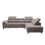 ΚΑΝΑΠΕΣ ΔΕΞΙΑ ΓΩΝΙΑ-ΑΝΑΚΛΙΣΗ & ΑΠΟΘ.ΧΩΡΟΣ-RESTRO LH10.3339.02R ΜΠΕΖ ΥΦΑΣΜΑ 284x224x76Υ - Image 4