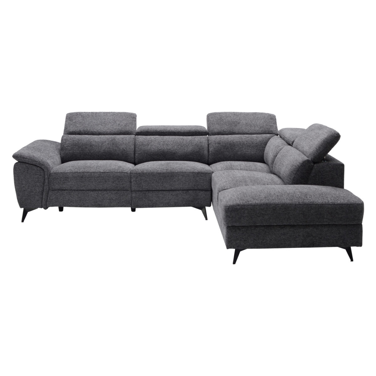 ΚΑΝΑΠΕΣ ΔΕΞΙΑ ΓΩΝΙΑ-ΑΝΑΚΛΙΣΗ & ΑΠΟΘ.ΧΩΡΟΣ-RESTRO LH10.3339.01R ΓΚΡΙ ΥΦΑΣΜΑ 290x220x80Υεκ - Image 4