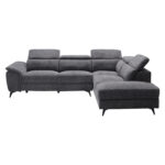 ΚΑΝΑΠΕΣ ΔΕΞΙΑ ΓΩΝΙΑ-ΑΝΑΚΛΙΣΗ & ΑΠΟΘ.ΧΩΡΟΣ-RESTRO LH10.3339.01R ΓΚΡΙ ΥΦΑΣΜΑ 290x220x80Υεκ - Image 4