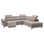 ΚΑΝΑΠΕΣ ΔΕΞΙΑ ΓΩΝΙΑ-ΑΝΑΚΛΙΣΗ & ΑΠΟΘ.ΧΩΡΟΣ-RESTRO LH10.3339.02R ΜΠΕΖ ΥΦΑΣΜΑ 284x224x76Υ