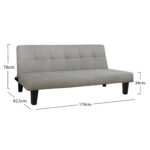 ΚΑΝΑΠΕΣ ΚΡΕΒΑΤΙ ODESSA LH10.3000.01 ΥΦΑΣΜΑ ΜΠΕΖ 179x80x79 εκ. - Image 5