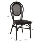 ΚΑΡΕΚΛΑ ΑΛΟΥΜΙΝΙΟΥ TRENT BAMBOO LOOK ΜΕ TEXTLINE 45x57x88 εκ. LH10.5052 - Image 2