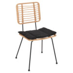ΚΑΡΕΚΛΑ ΕΞ.ΧΩΡΟΥ ALLEGRA LH10.5454.11 ΜΕΤΑΛΛΟ&ΜΑΞΙΛΑΡΙ ΜΑΥΡΟ-ΜΠΕΖ WICKER 50,5x49,5x88Υεκ
