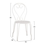 ΚΑΡΕΚΛΑ ΜΕΤΑΛΛΙΚΗ AMORE ΛΕΥΚΗ 42x48x90 εκ. LH10.5007.12 - Image 2