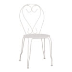 ΚΑΡΕΚΛΑ ΜΕΤΑΛΛΙΚΗ AMORE ΛΕΥΚΗ 42x48x90 εκ. LH10.5007.12