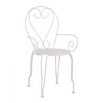 ΚΑΡΕΚΛΑ ΠΟΛΥΘΡΟΝΑ ΜΕΤΑΛΛΙΚΗ AMORE ΛΕΥΚΗ LH10.5008.12 49x48x90 εκ.