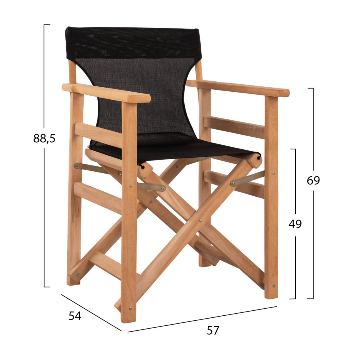 ΚΑΡΕΚΛΑ ΣΚΗΝΟΘΕΤΗ ΛΗΜΝΟΣ ΕΜΠΟΤΙΣΜΟΥ ΣΕ ΦΥΣΙΚΟ ΧΡΩΜΑ ΜΕ ΜΑΥΡΟ ΜΑΞΙΛΑΡΙ LH10.10543.05 57x54x88.5 cm. - Image 2