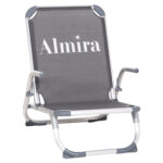 ΚΑΡΕΚΛΑΚΙ ΠΑΡΑΛΙΑΣ ΑΛΟΥΜINIOY ΒΑΡ.ΤΥΠΟΥ ΨΗΛΗ ΠΛΑΤΗ ALMIRA LH10.5053.10 ΓΚΡΙ 55x71x66Υεκ