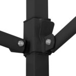 ΚΙΟΣΚΙ/GAZEBO MATTHEW LH10.6310 ΠΤΥΣΣΟΜΕΝΟ-ΣΚΕΛΕΤΟΣ ΜΕΤΑΛ.ΜΑΥΡΟΣ-ΛΕΥΚΟ ΥΦΑΣΜΑ 3x3x3,10Yμ - Image 5