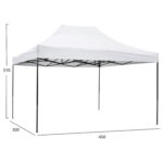 ΚΙΟΣΚΙ/GAZEBO MATTHEW LH10.6311 ΠΤΥΣΣΟΜΕΝΟ-ΣΚΕΛΕΤΟΣ ΜΕΤΑΛ.ΜΑΥΡΟΣ-ΛΕΥΚΟ ΥΦΑΣΜΑ 3x4,5x3,10Yμ - Image 2