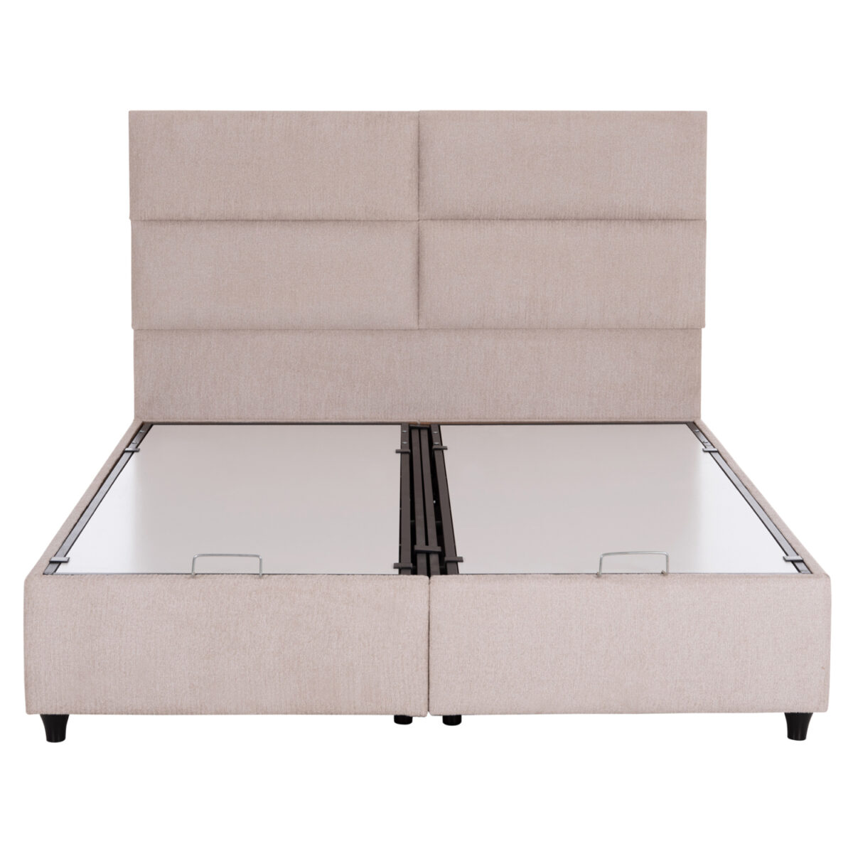 ΚΡΕΒΑΤΙ MILO ΔΙΠΛΟ ΜΕ ΑΠΟΘΗΚΕΥΤΙΚΟ ΧΩΡΟ LH10.622.32 ΜΠΕΖ ΥΦΑΣΜΑ-- ΓΙΑ ΣΤΡΩΜΑ 160x200εκ - Image 5