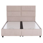 ΚΡΕΒΑΤΙ MILO ΔΙΠΛΟ ΜΕ ΑΠΟΘΗΚΕΥΤΙΚΟ ΧΩΡΟ LH10.622.32 ΜΠΕΖ ΥΦΑΣΜΑ-- ΓΙΑ ΣΤΡΩΜΑ 160x200εκ - Image 5