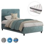 ΚΡΕΒΑΤΙ ΗΜΙΔΙΠΛΟ DOLORES ΜΕ ΣΤΡΩΜΑ LH10.10746.04 LIGHT GREEN ΥΦΑΣΜΑ τ.NUBUCK--ΓΙΑ 120x200εκ - Image 2
