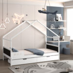 ΚΡΕΒΑΤΙ ΠΑΙΔΙΚΟ ΜΕ ΣΥΡΤΑΡΙΑ HOUSER LH10.741.01 τ.MONTESSORI ΞΥΛΟ ΠΕΥΚΟ ΛΕΥΚΟ-190x90εκ