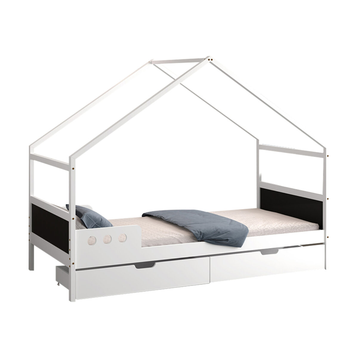 ΚΡΕΒΑΤΙ ΠΑΙΔΙΚΟ ΜΕ ΣΥΡΤΑΡΙΑ HOUSER LH10.741.01 τ.MONTESSORI ΞΥΛΟ ΠΕΥΚΟ ΛΕΥΚΟ-190x90εκ - Image 2